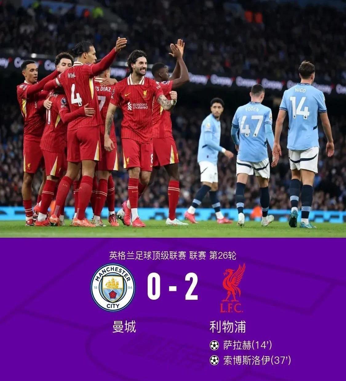 利物浦客场逆转西汉姆，稳固榜首位置